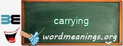 WordMeaning blackboard for carrying